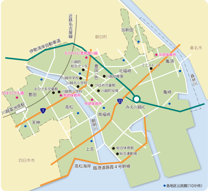 地図：保育所所在地