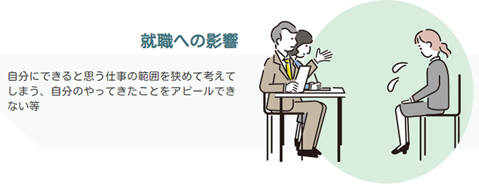 イラスト：就職への影響