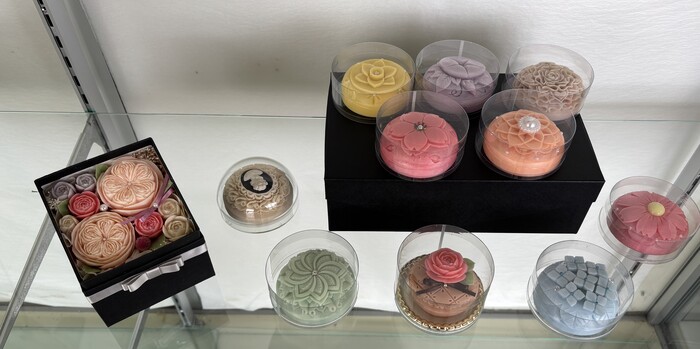 写真：ソープカービング作品展示